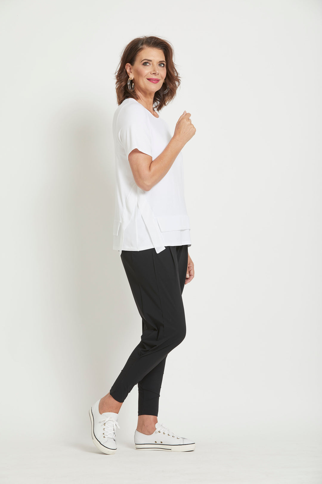 Ankle Pleat Basque Pant