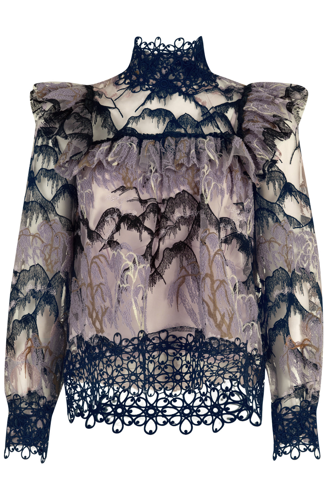 TREASURED MOMENTS Top (Mauve / Navy)