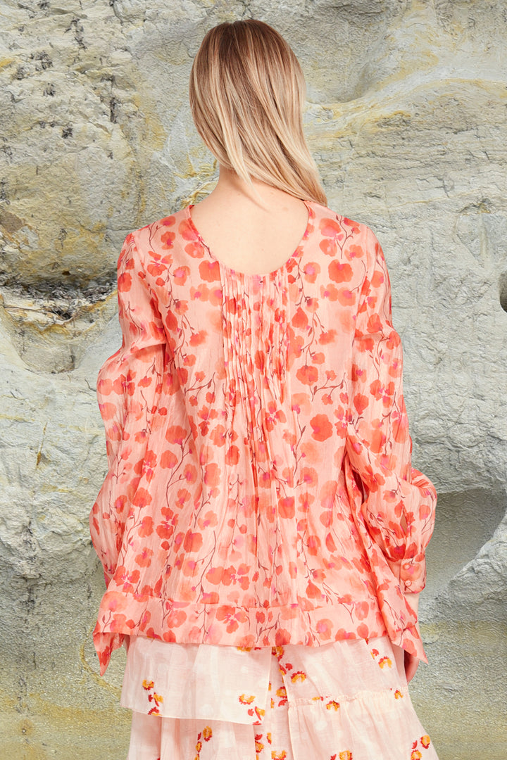 TUCK SHOP Top (Peach Floral)