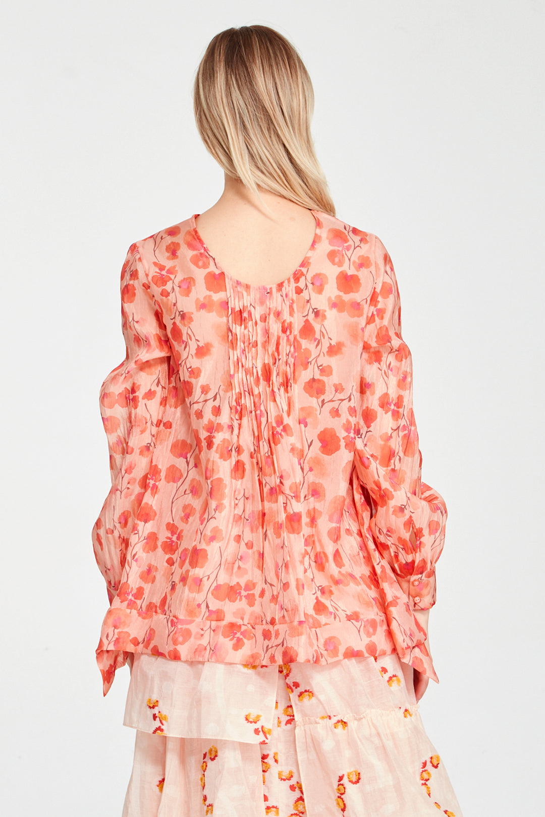 TUCK SHOP Top (Peach Floral)