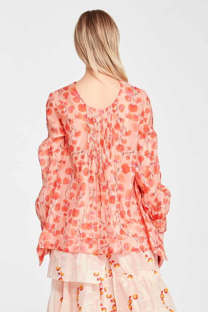 TUCK SHOP Top (Peach Floral)