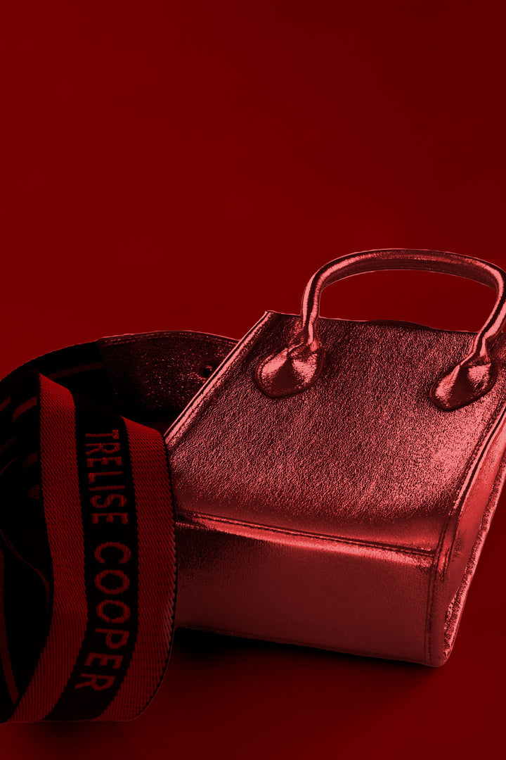 CRUSHING ON YOU Mini Tote (RED METALLIC)