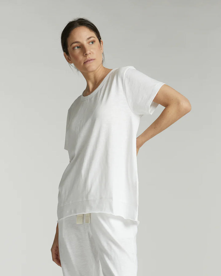 The Raw Hem Slub Tee (White)