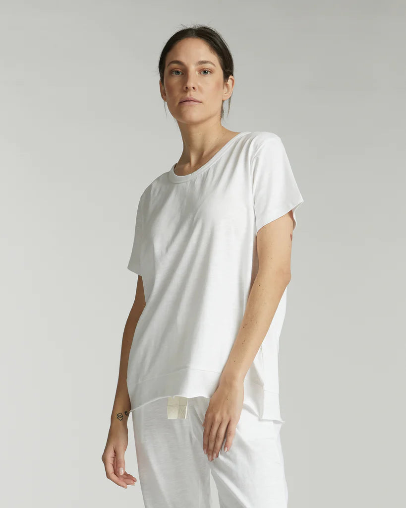 The Raw Hem Slub Tee (White)