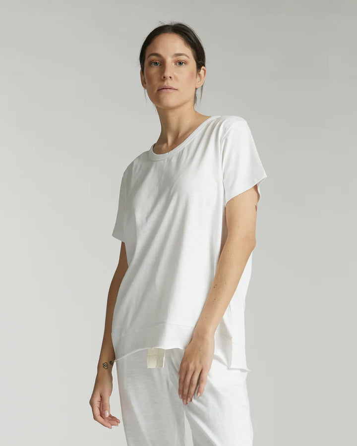 The Raw Hem Slub Tee (White)