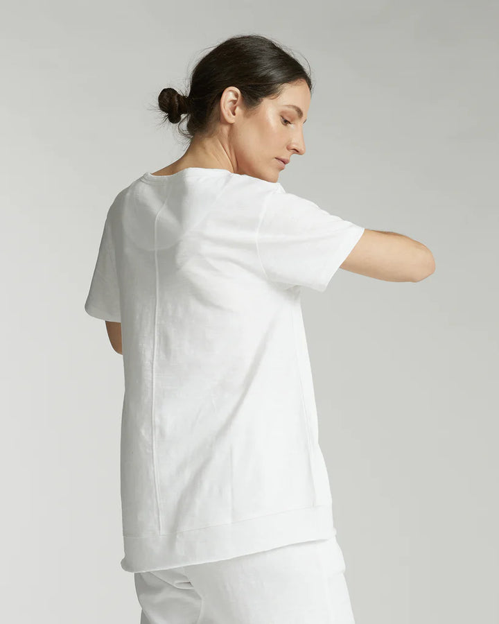 The Raw Hem Slub Tee (White)