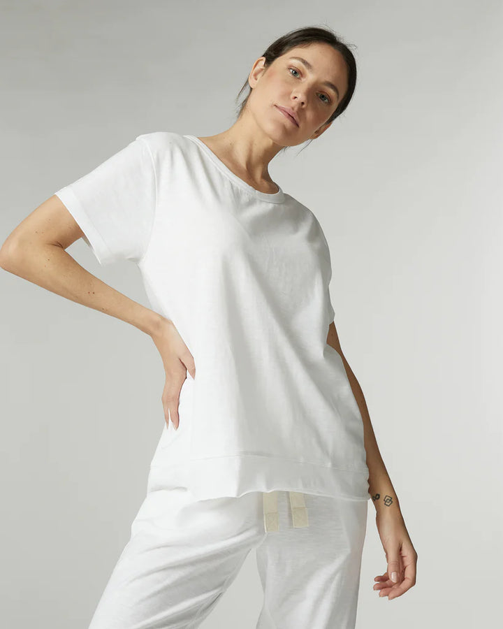 The Raw Hem Slub Tee (White)